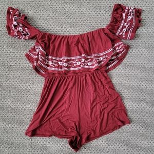 American Eagle Outfitters Red Romper Medium